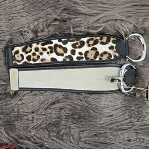 Chico’s Genuine Leather Leopard Print Belt w/ Silver Buckle – Size M